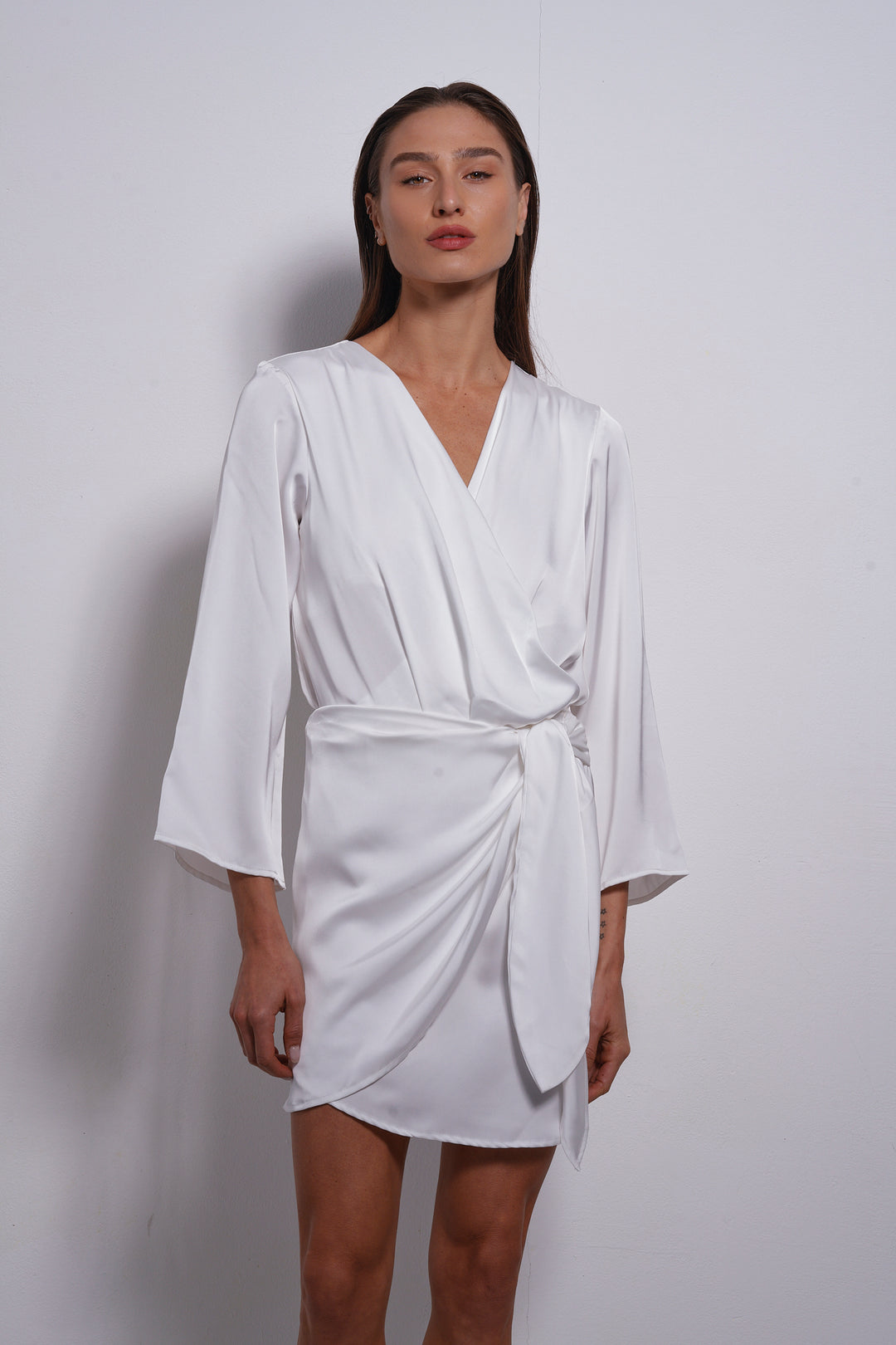 Alma Wrap Bodysuit | White