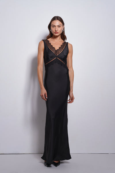 Alexia Lace Evening Dress | Black