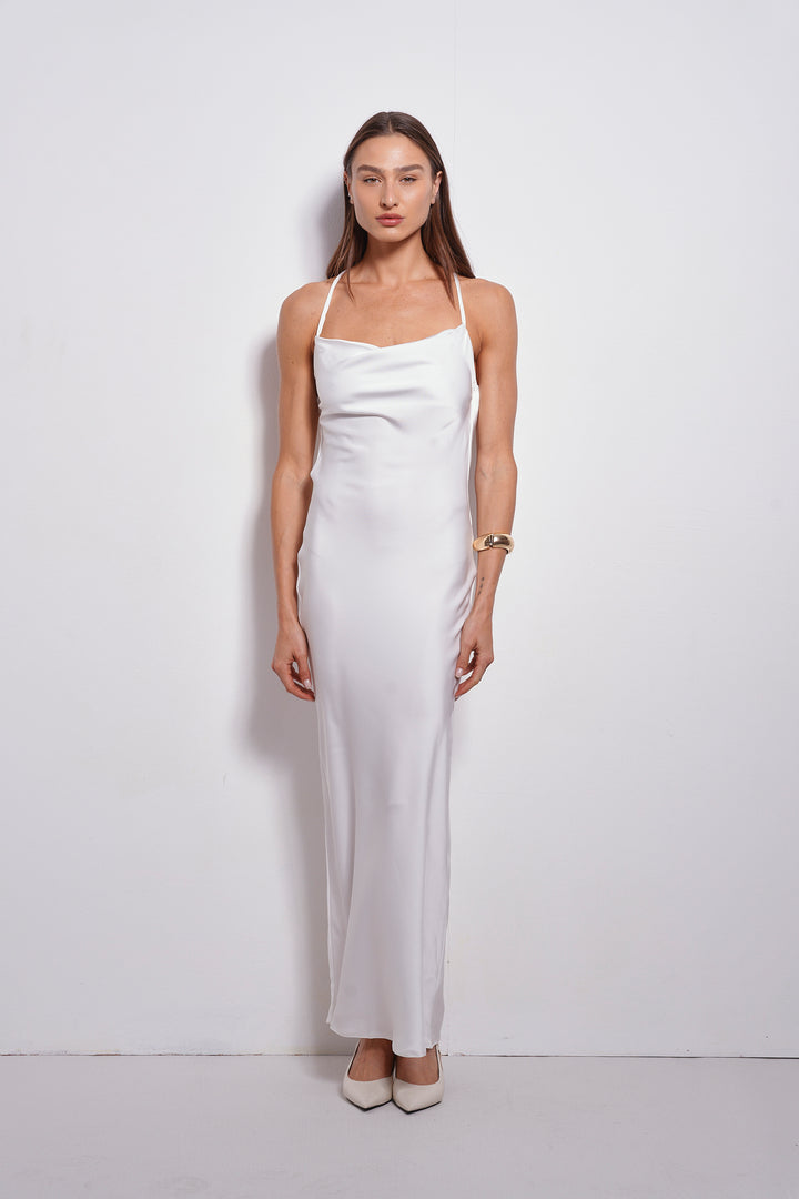Annabel slip dress | White