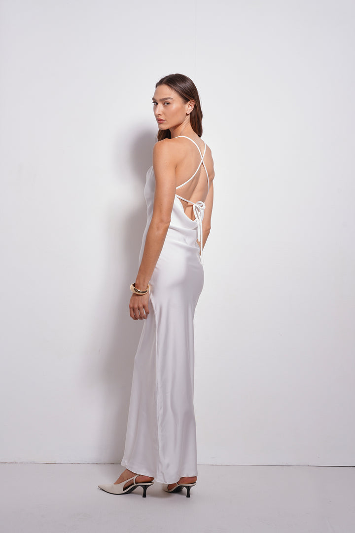 Annabel slip dress | White