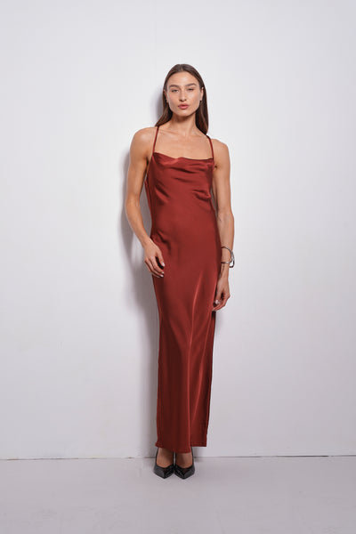 Annabel slip dress | Merlot