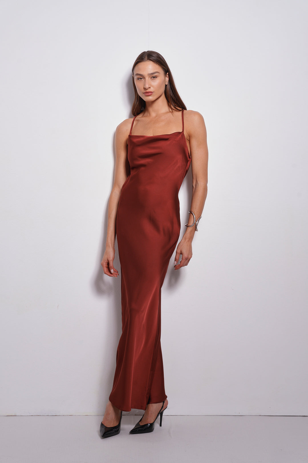 Annabel slip dress | Merlot