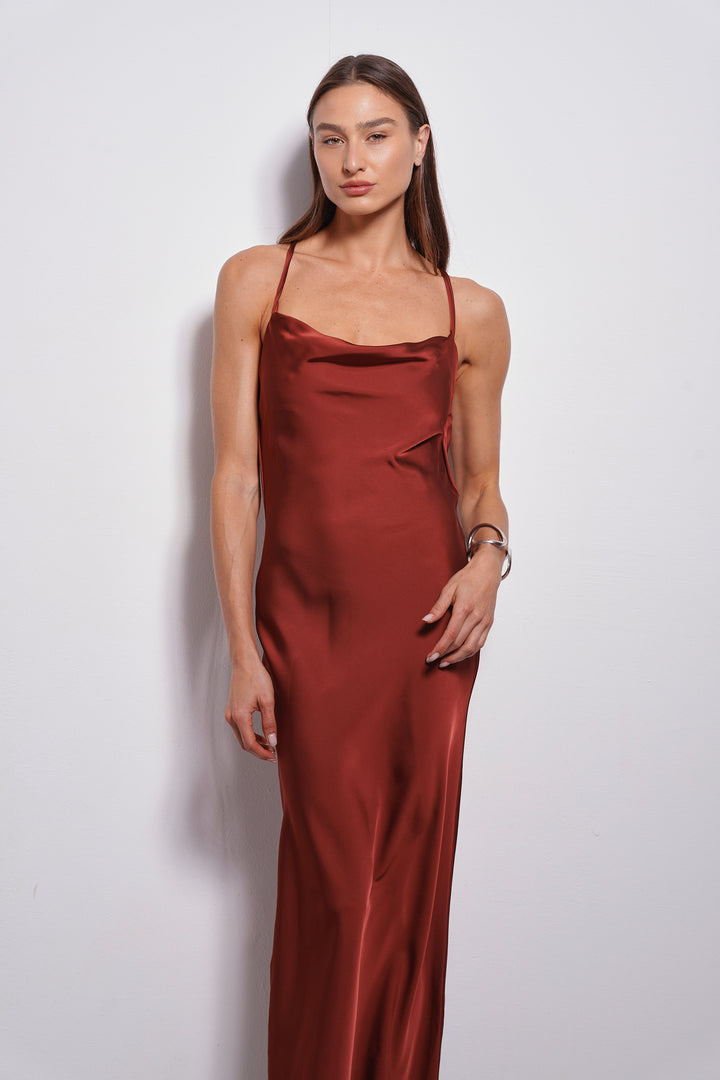 Annabel slip dress | Merlot