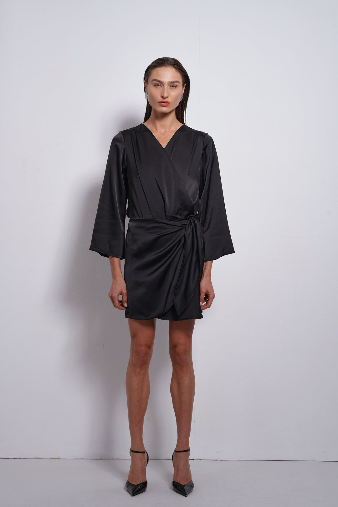 Alma Wrap Bodysuit | Black