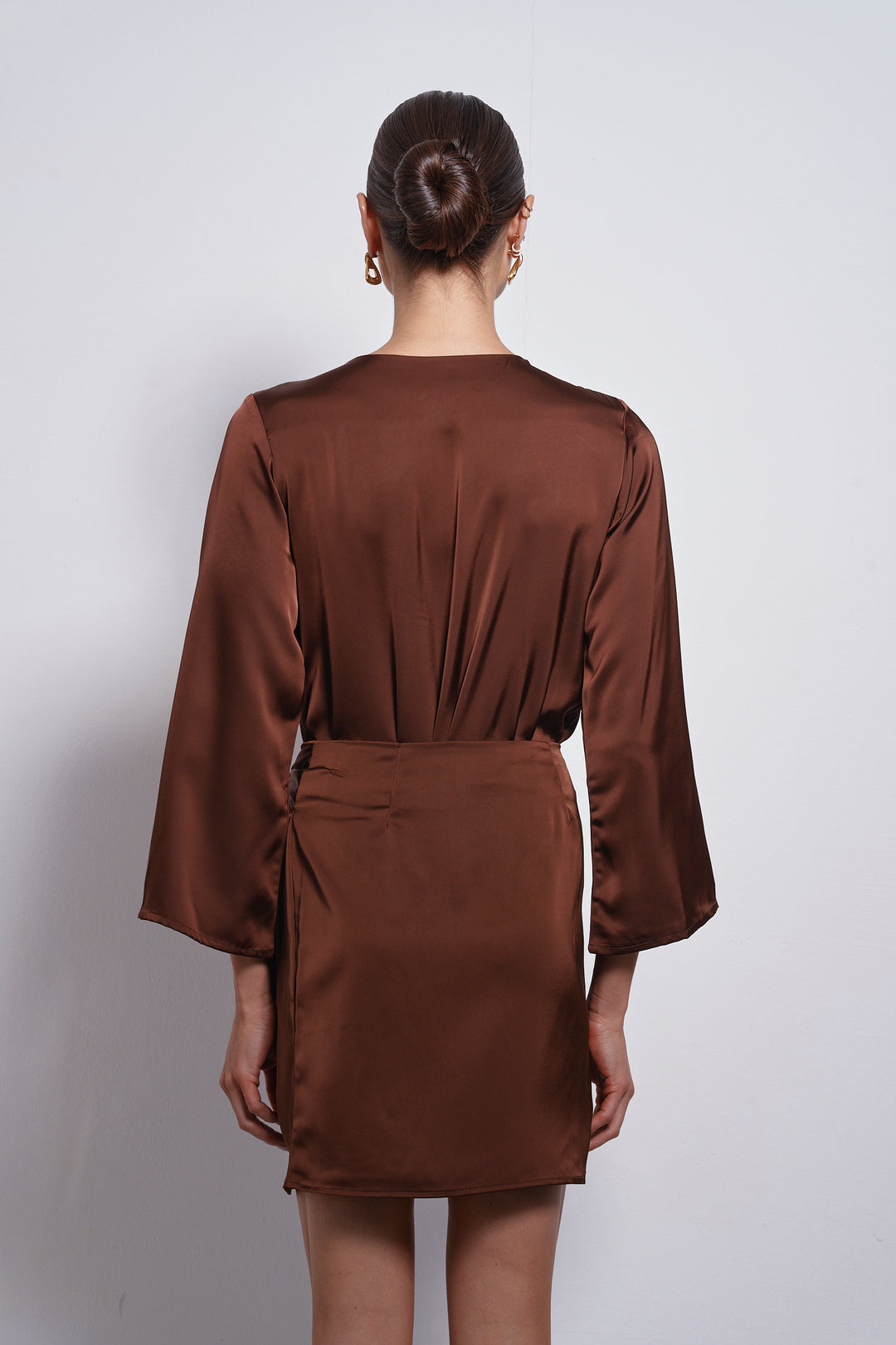 Alma Wrap Bodysuit | Chocolate Brown