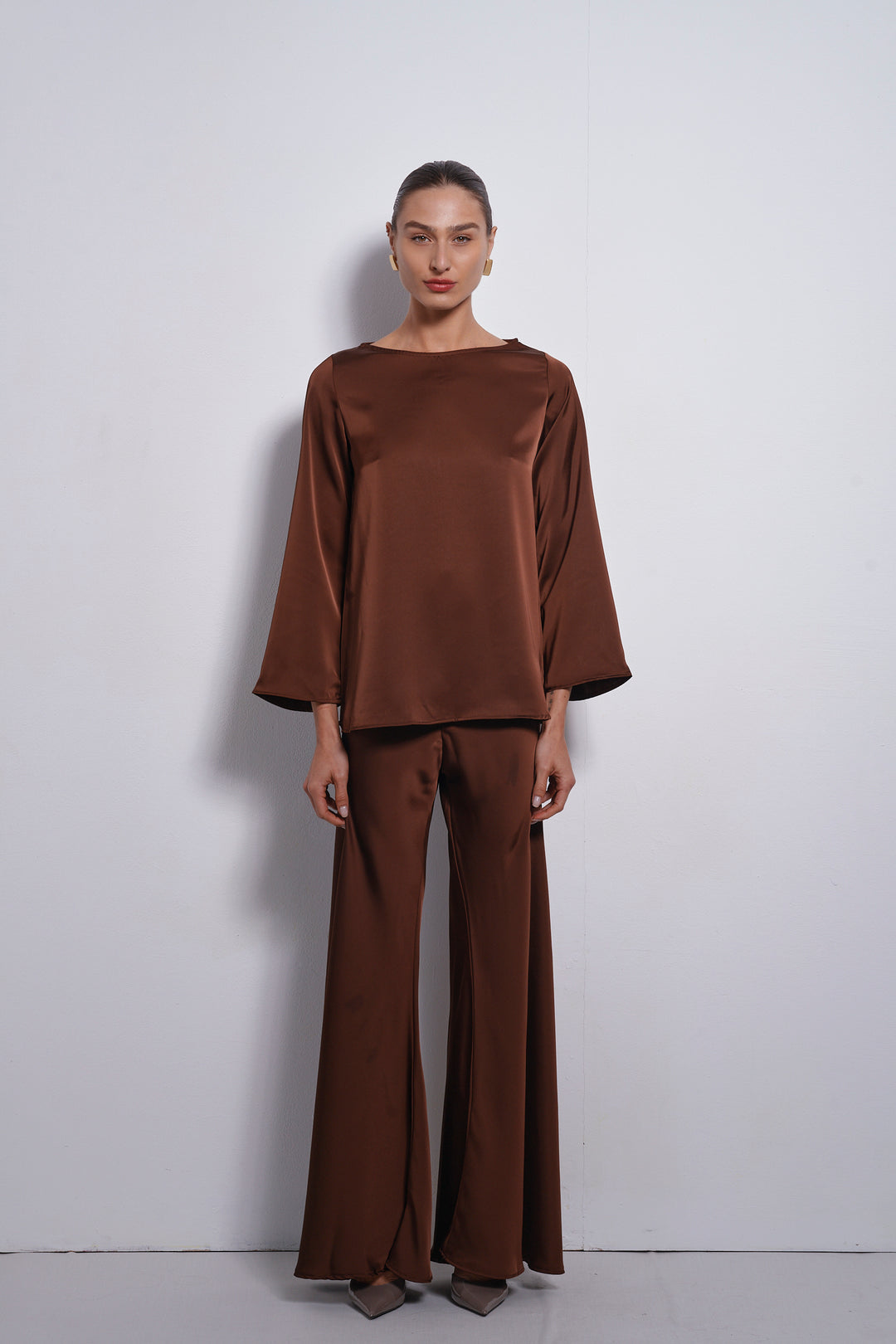 Arlo evening pants | Chocolate Brown