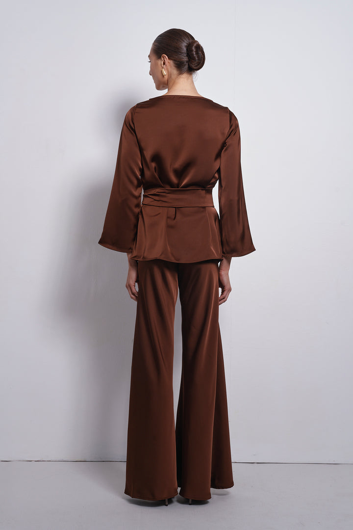 Arlo evening pants | Chocolate Brown