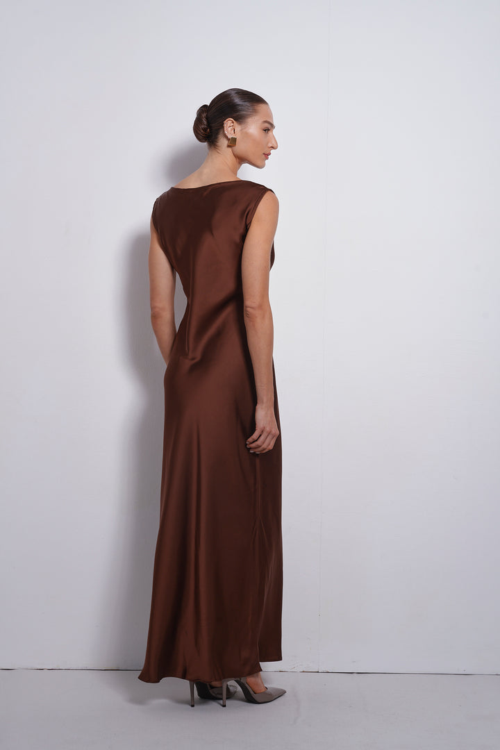 Rosalie evening dress | Chocolate Brown