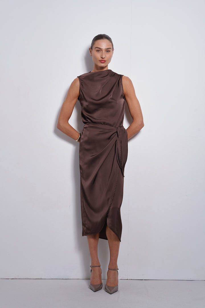 Kamilia wrap skirt | Dark Chocolate