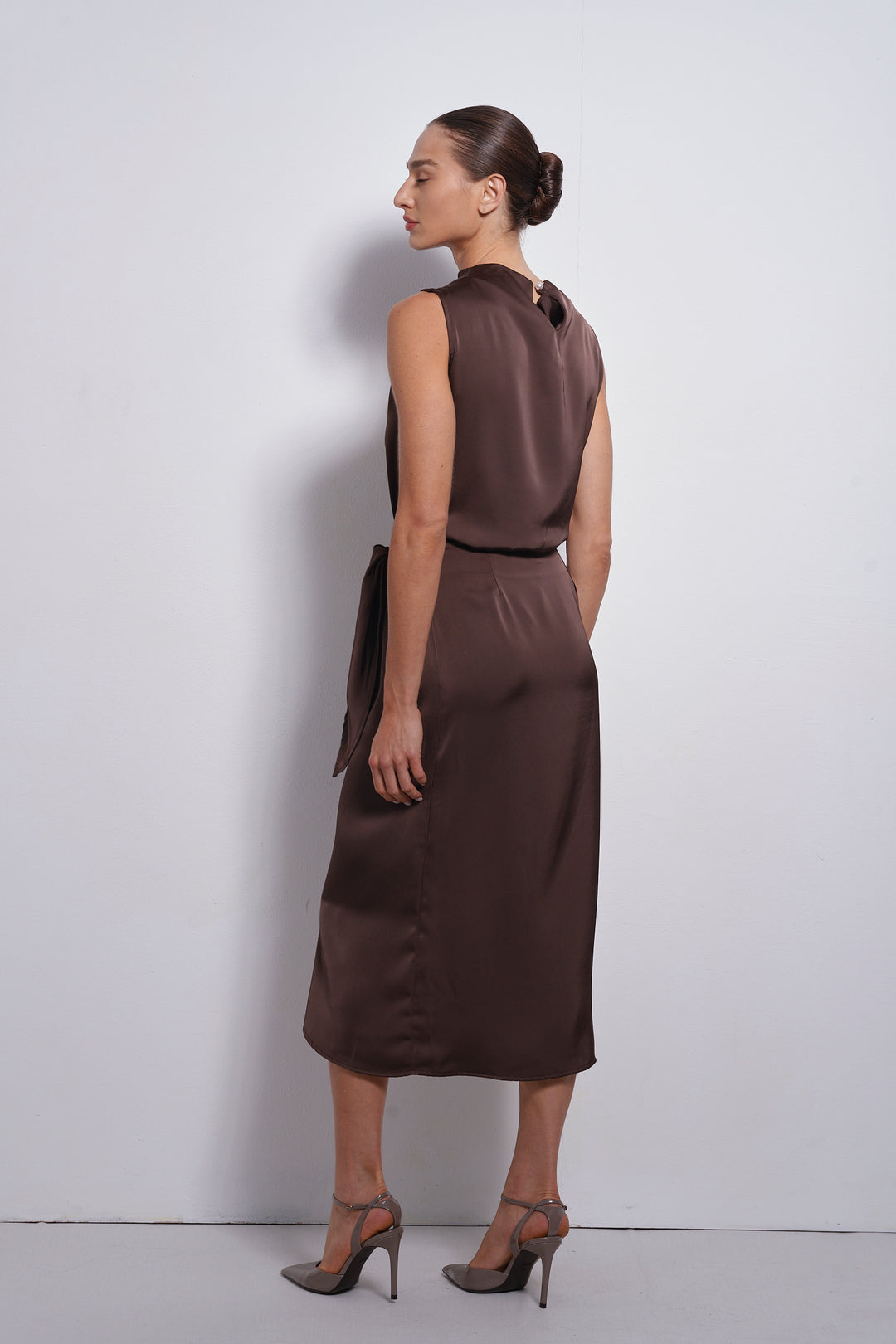 Kamilia wrap skirt | Dark Chocolate
