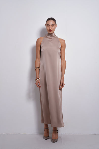 Vanessa collar dress | champagne