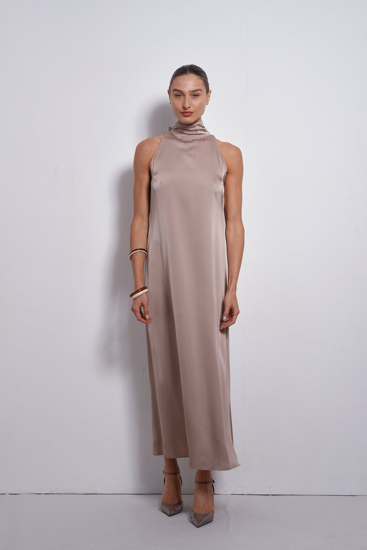 Vanessa collar dress | champagne