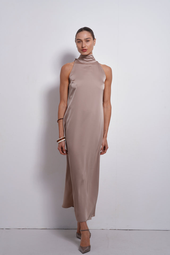 Vanessa collar dress | champagne