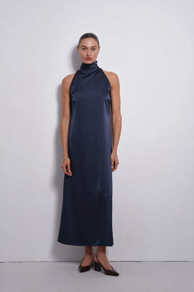 Vanessa collar dress | Dark Blue