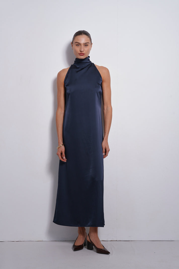Vanessa collar dress | Dark Blue