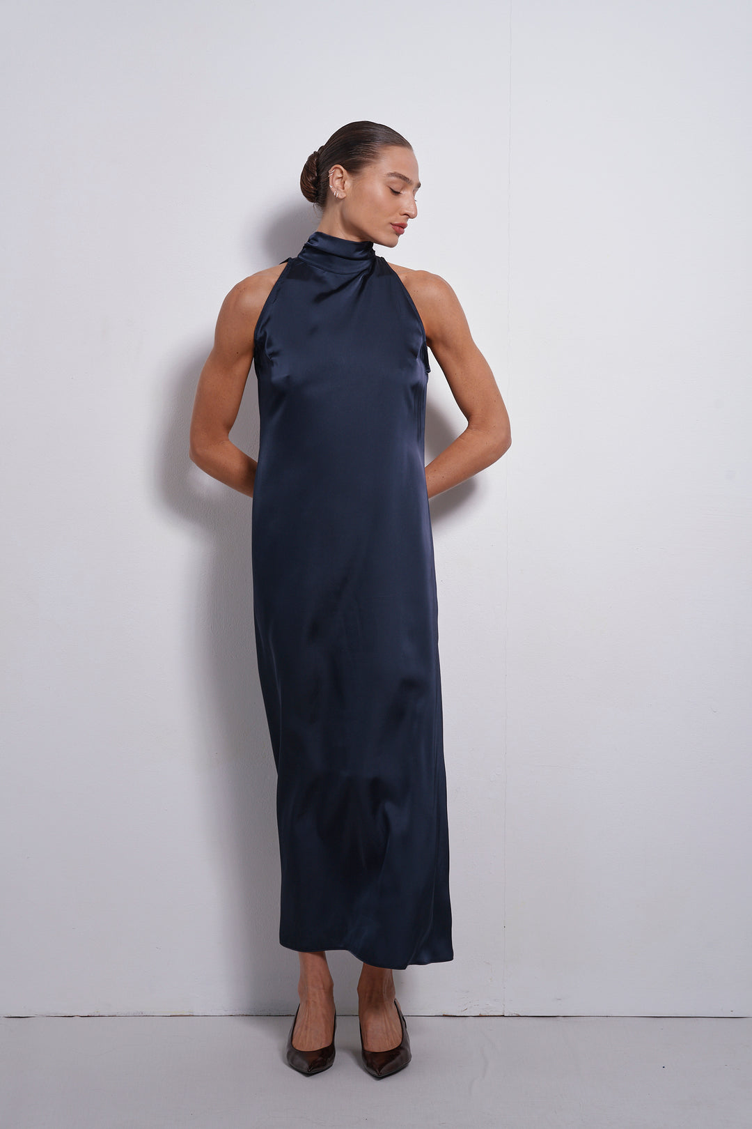 Vanessa collar dress | Dark Blue
