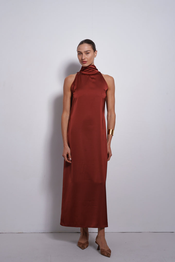 Vanessa collar dress | Merlot