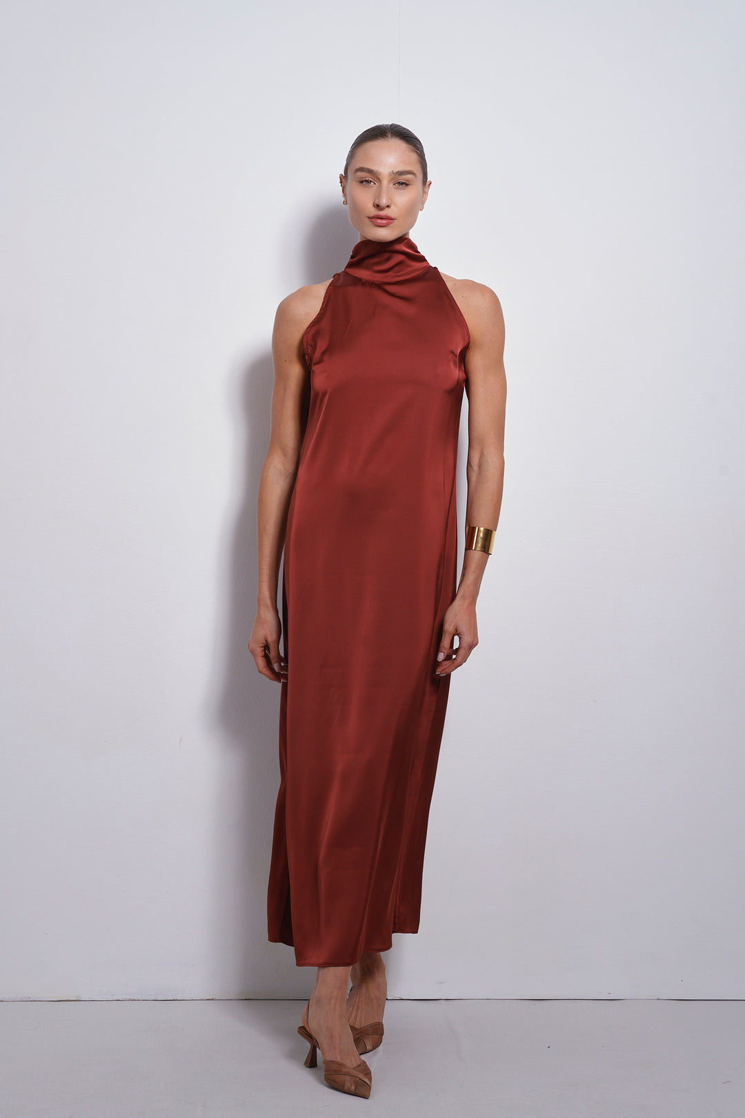 Vanessa collar dress | Merlot