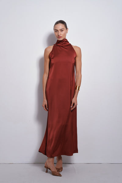 Vanessa collar dress | Merlot