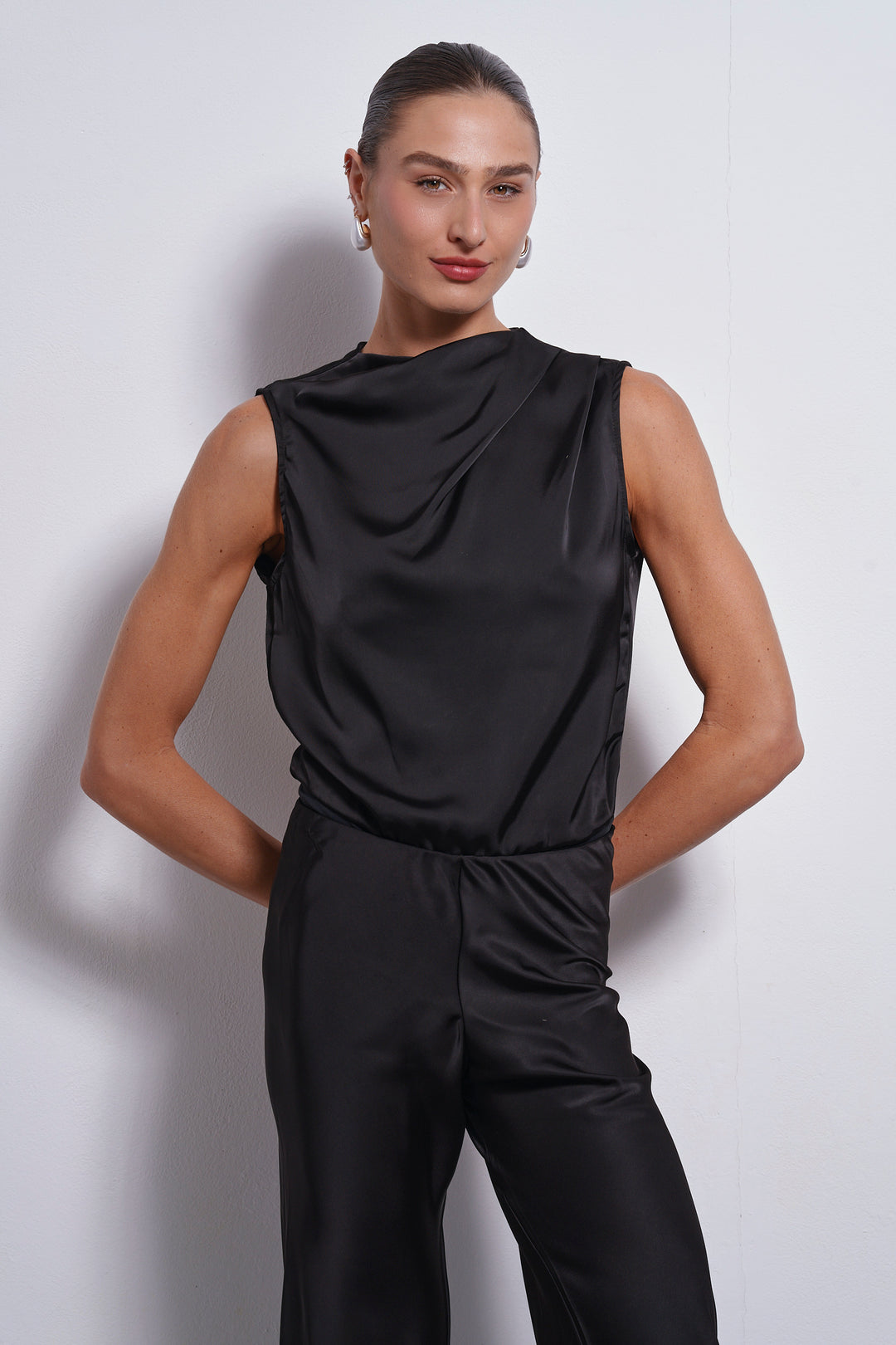 Liv top bodysuit | Black