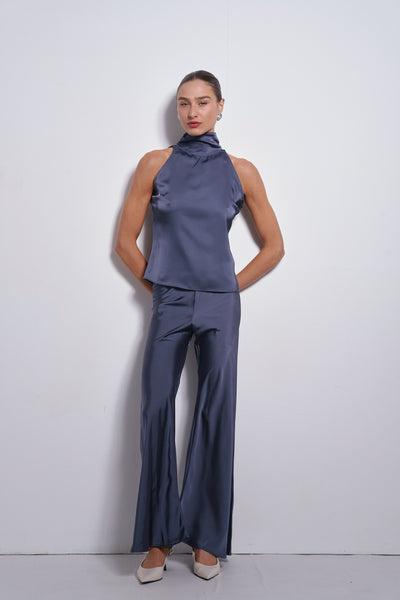 Arlo evening pants | Steel Blue