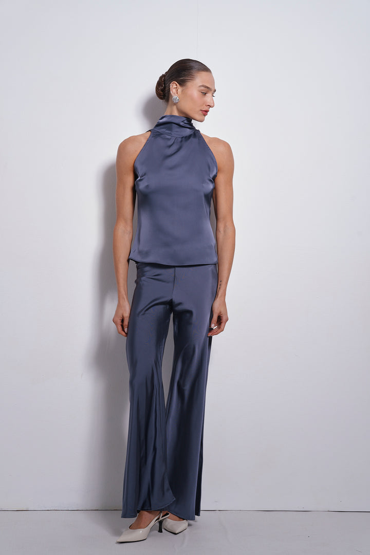 Arlo evening pants | Steel Blue