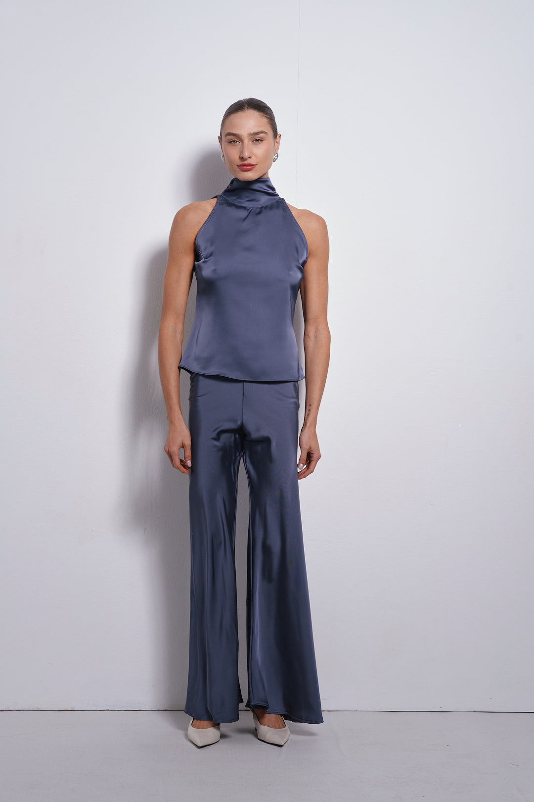 Arlo evening pants | Steel Blue