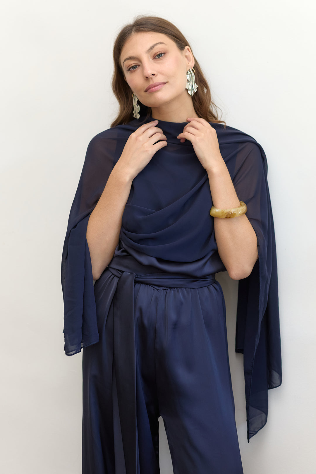 Chiffon scarf | Dark Blue