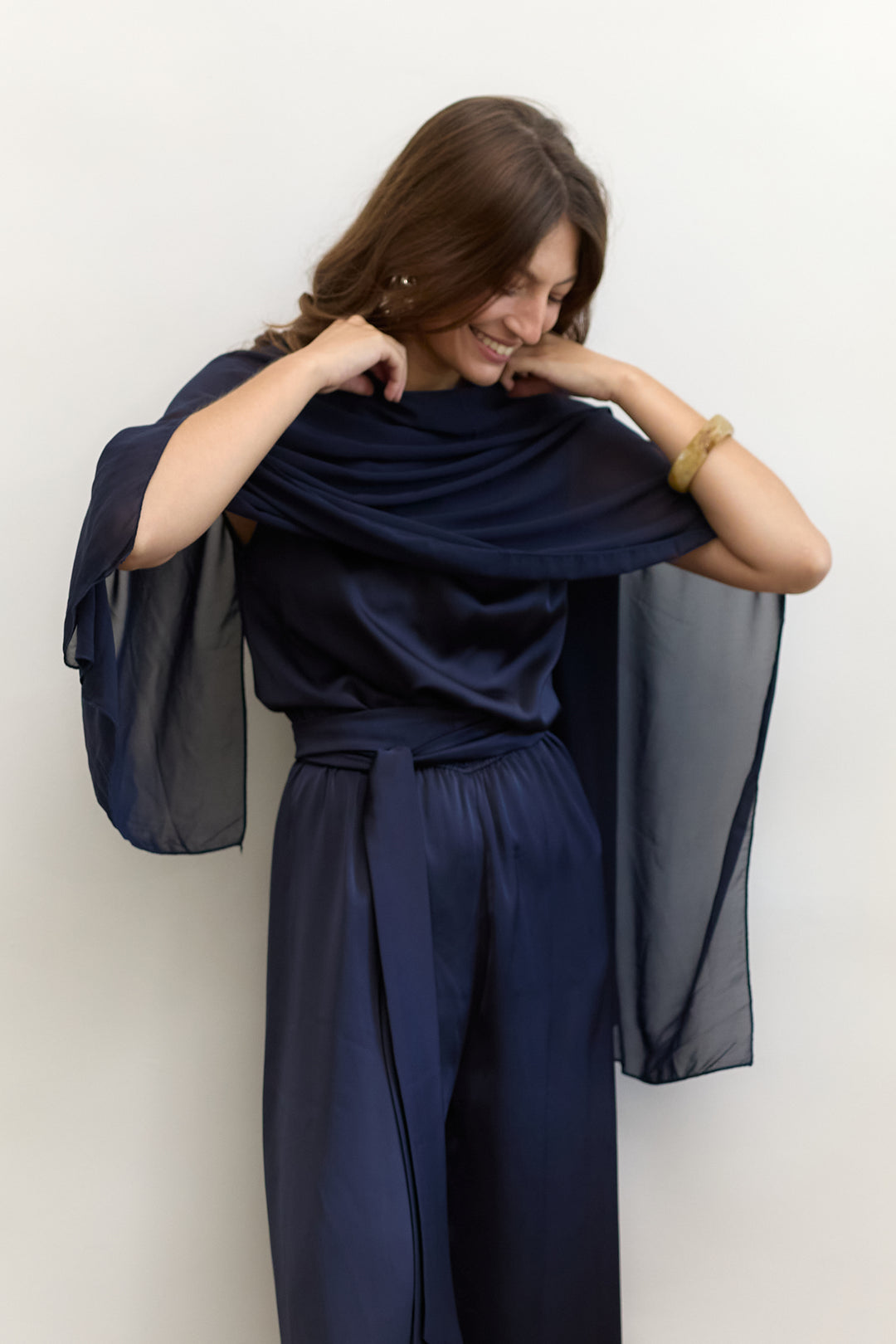 Chiffon scarf | Dark Blue