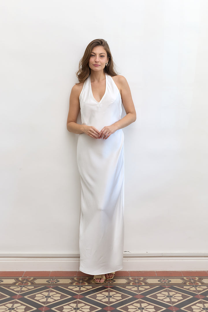 Monica evening dress | White