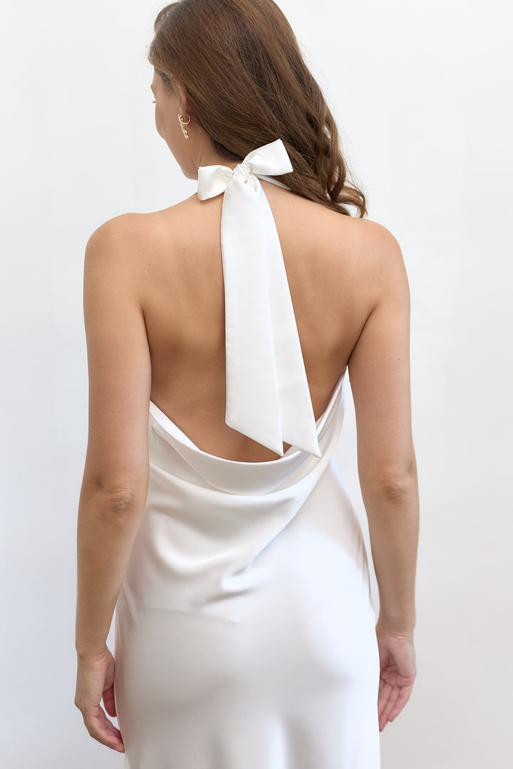 Monica evening dress | White