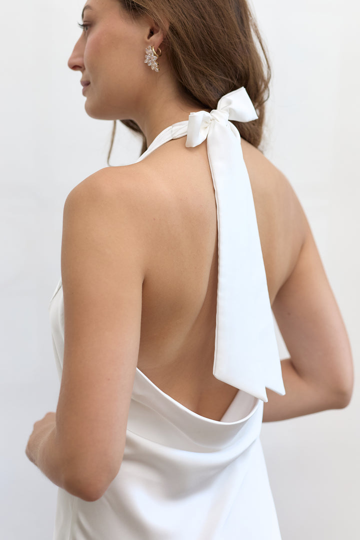 Monica evening dress | White