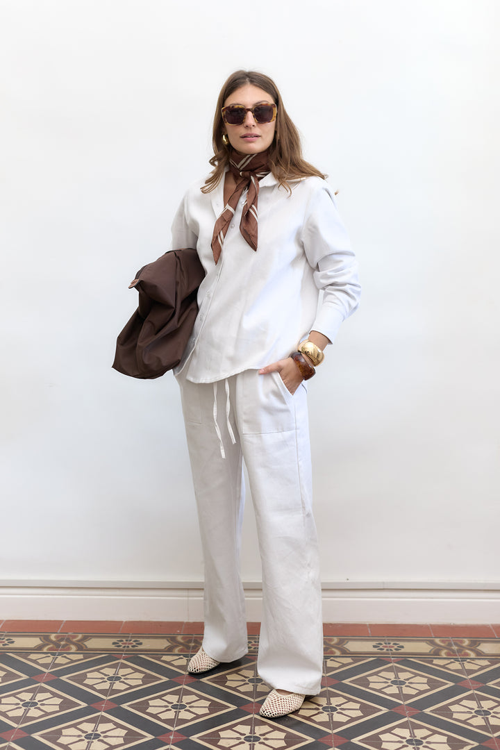 Denim pants | White