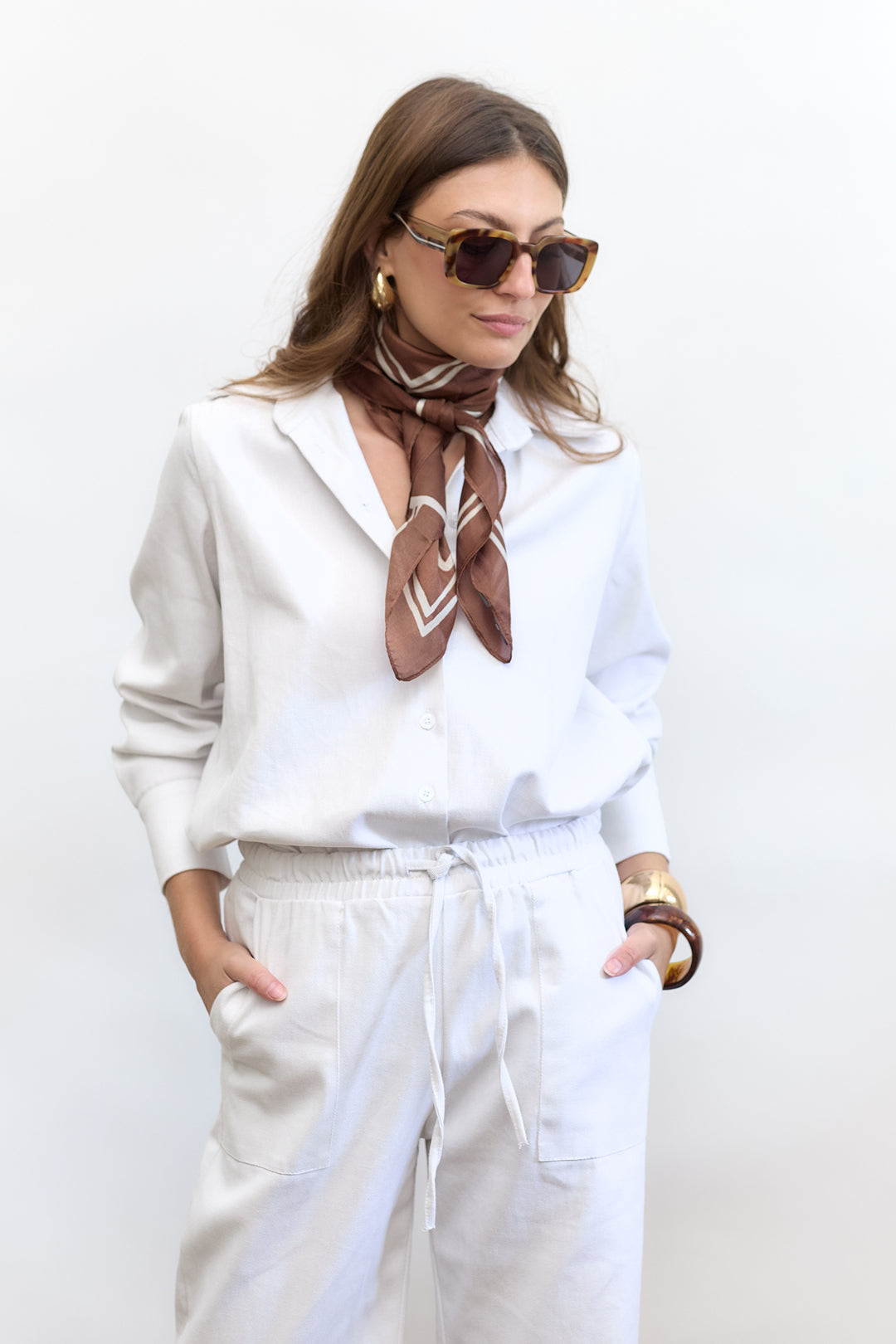 Denim pants | White