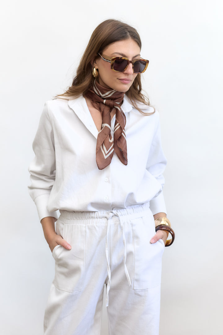 Denim pants | White