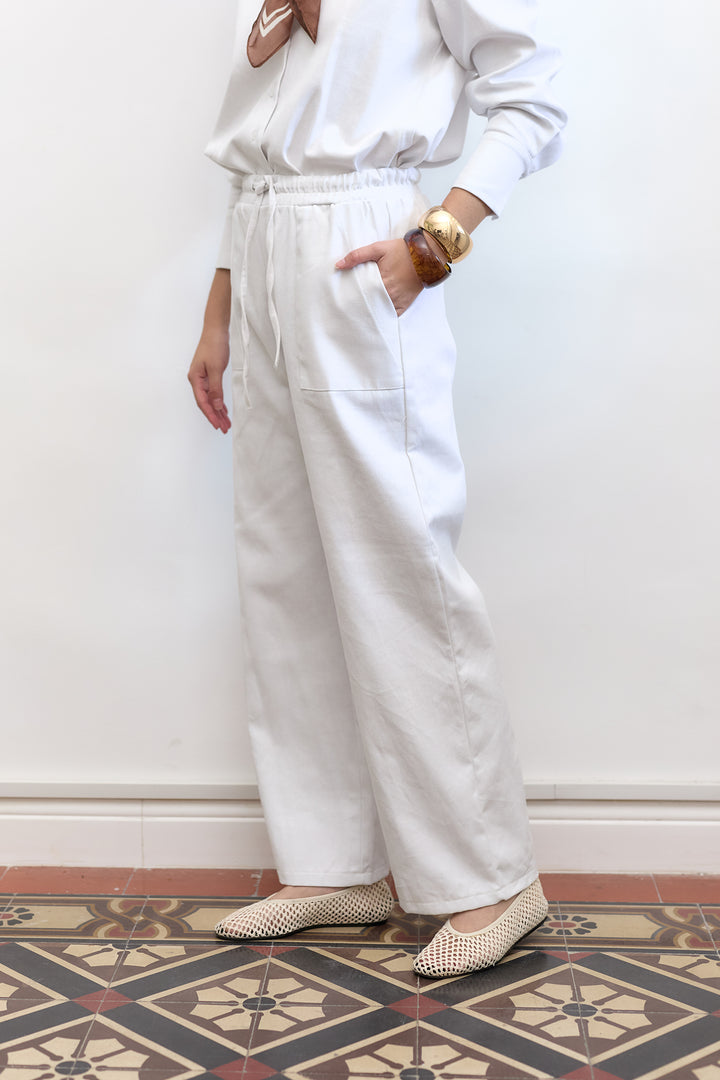 Denim pants | White