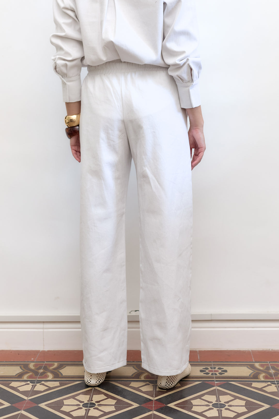 Denim pants | White
