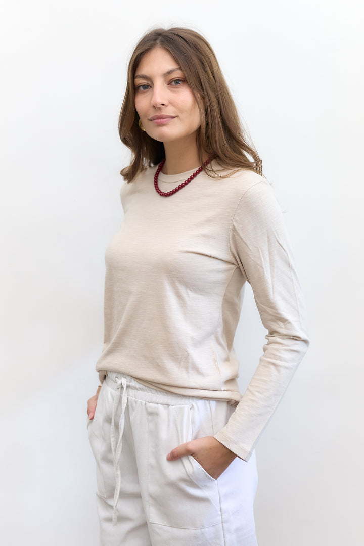 Mona Basic Top | Cream