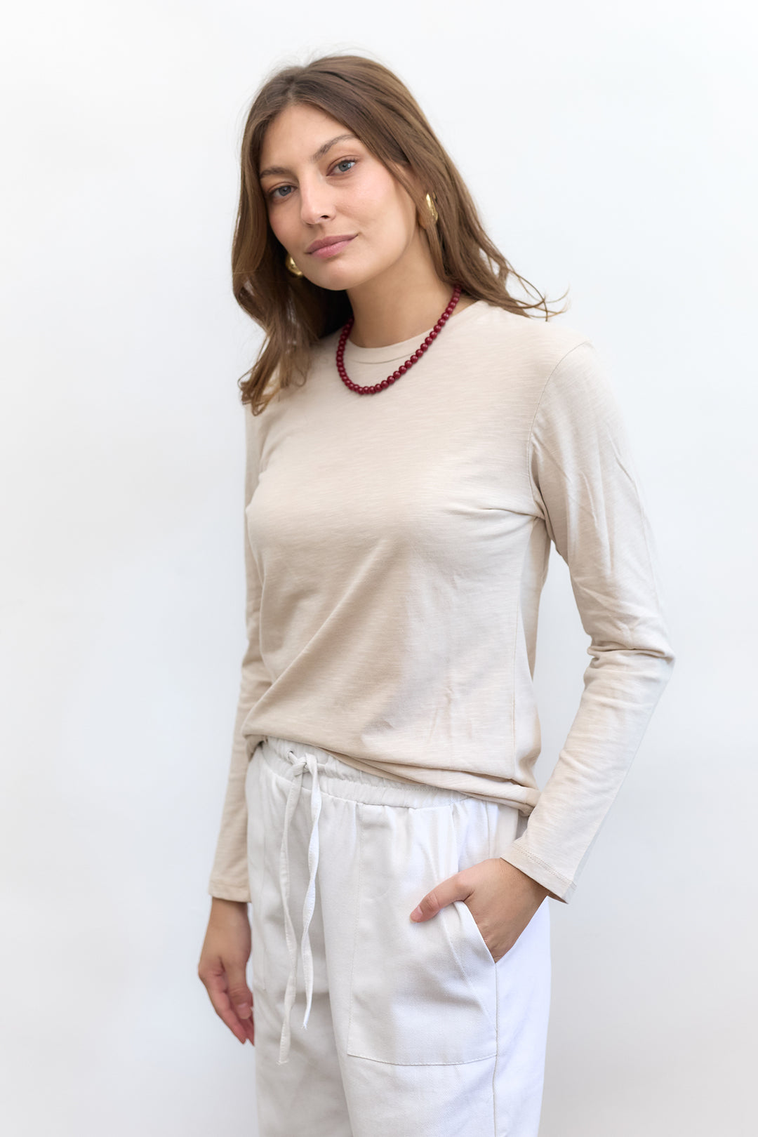Mona Basic Top | Cream