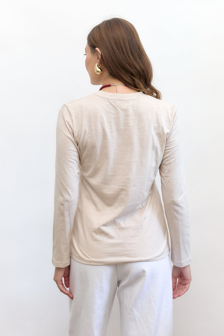 Mona Basic Top | Cream