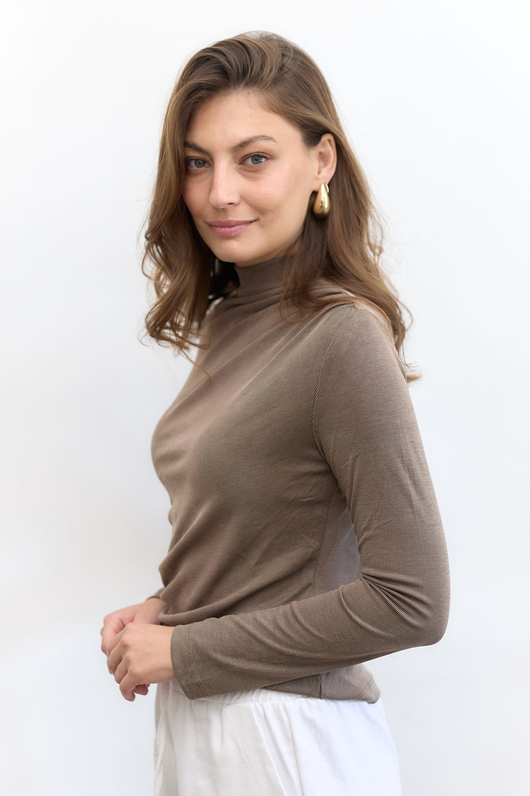 Via Winter Top  | Brown