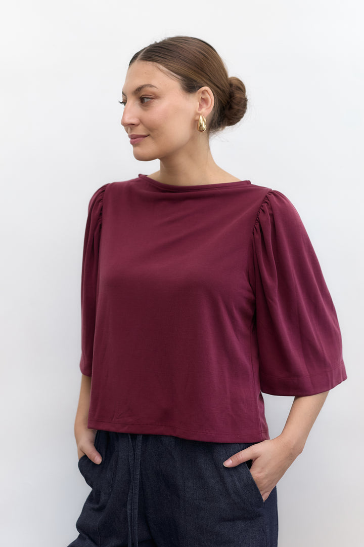 Lenny top | Bordeaux
