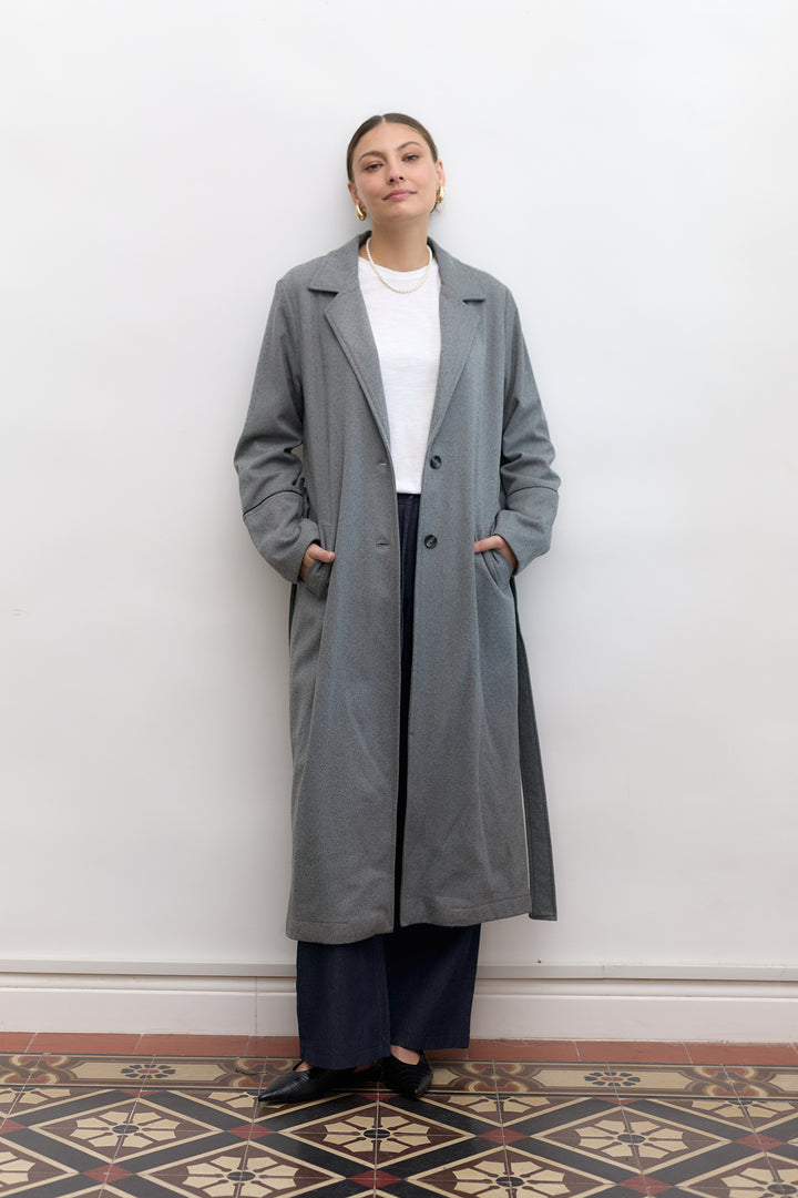 Leon coat | Black And White Tweed