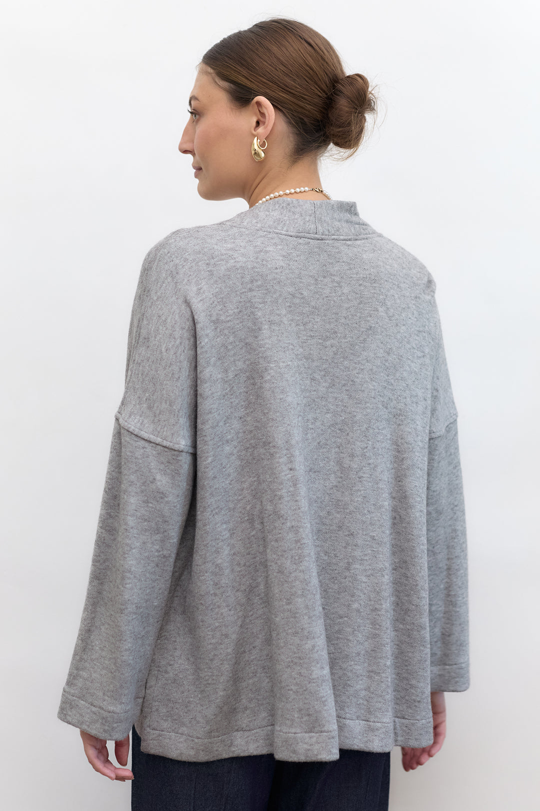 Cleo Wrap Top & Cardigan | Grey
