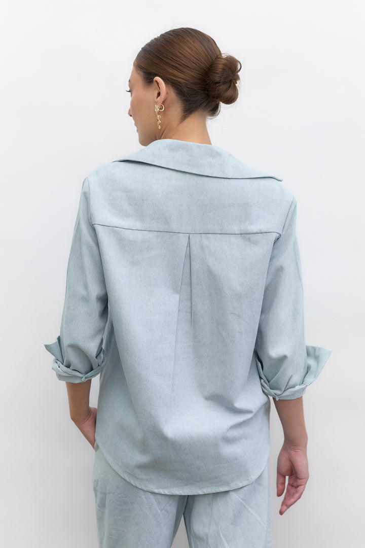Denim Blouse | Light Blue