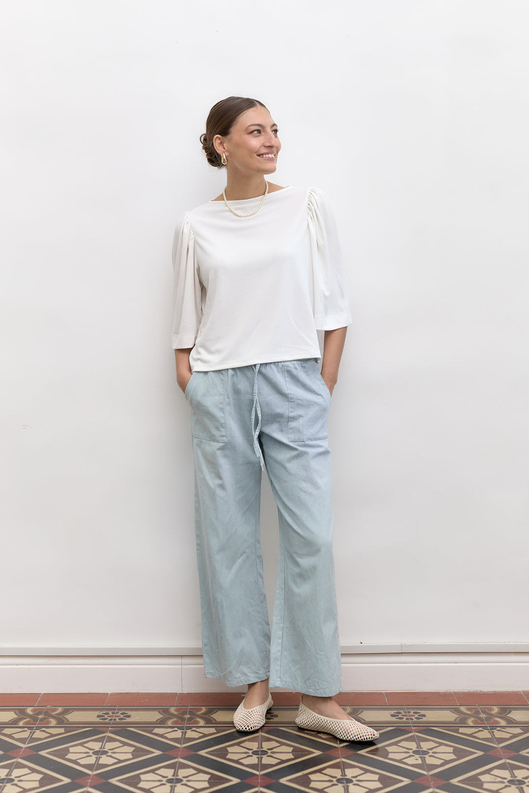 Lenny top | White