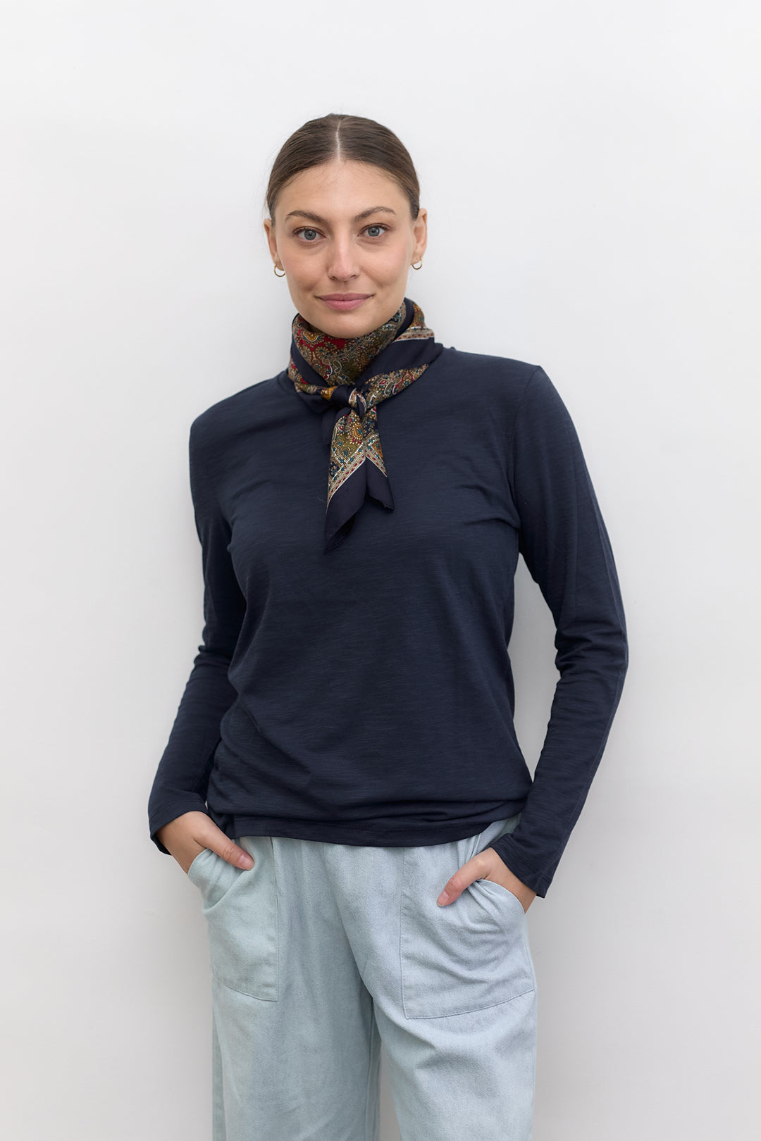 Mona Basic Top | Dark Blue