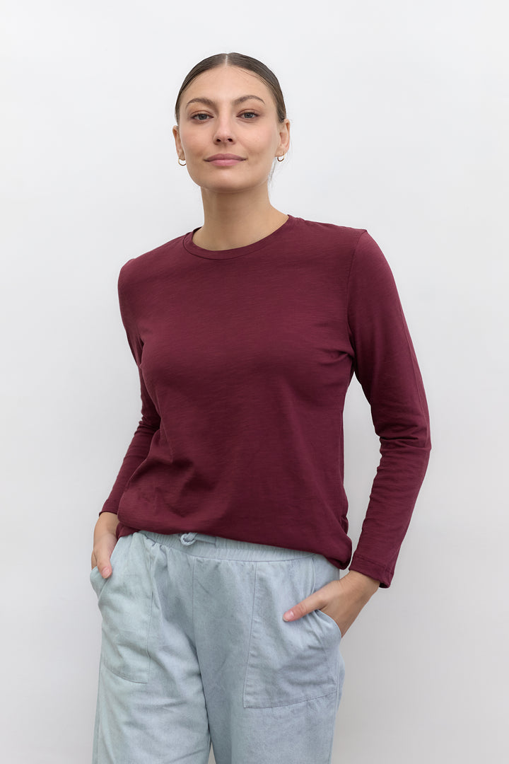 Mona Basic Top | Bordeaux