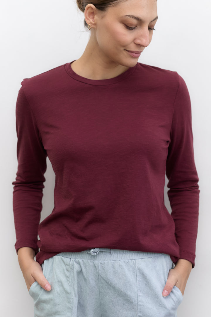 Mona Basic Top | Bordeaux