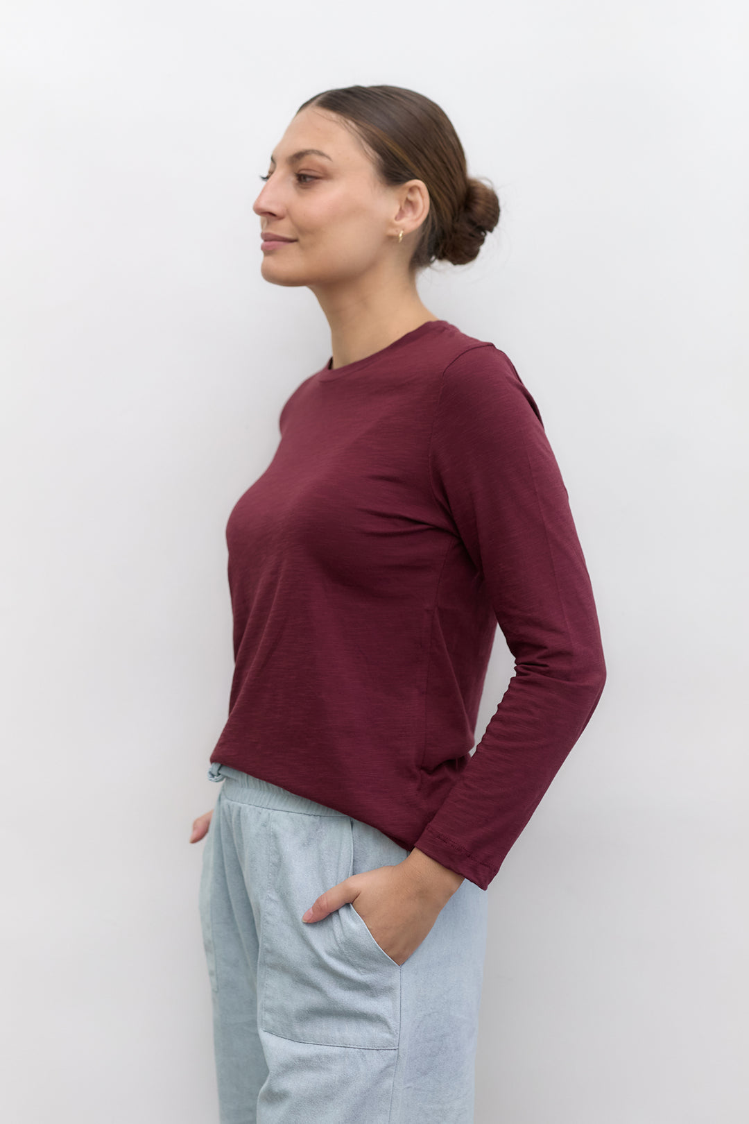 Mona Basic Top | Bordeaux